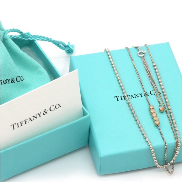 Tiffany & Co mixed bead pendant chain 28-30 in - Picture 2 of 5